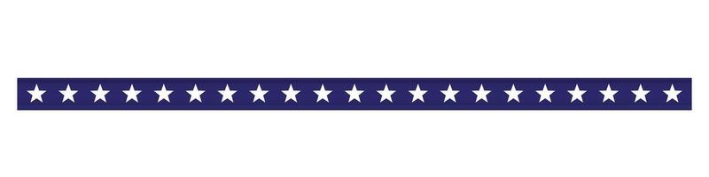 Patriotic 4th of July American Flag Pennant Banner Illustration, Transparent with Red, White, and Blue Design Featuring Stars for Independence Day vector