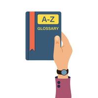 Glossary of a-z words vector