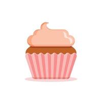 Cupcake illustration isolated on white background vector