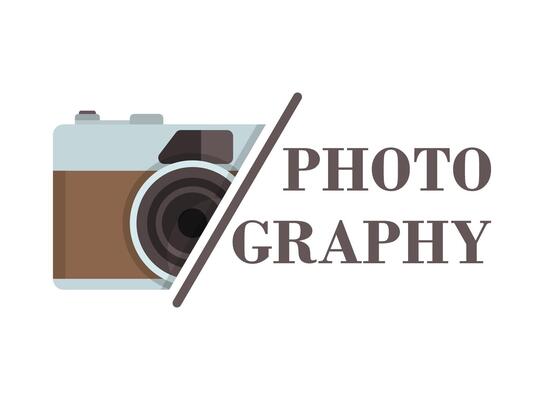 A photo camera logo with the words photo photography