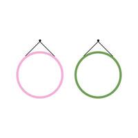 Minimalist two wall decoration frame with a circle shape vector