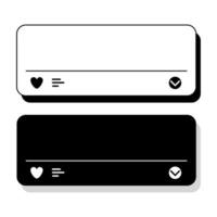 Set black and white information board template, web board information vector