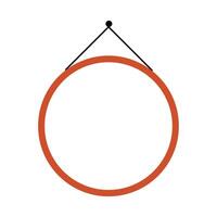 Minimalist wall decoration frame with a circle shape vector