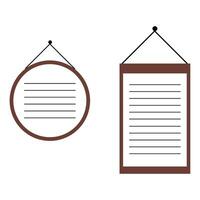 Set minimalist wall decoration frame with square and circle shapes vector