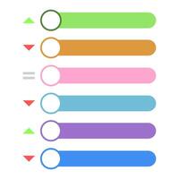 Simple and colorful champion chart board vector