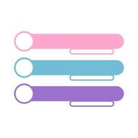 set of web buttons, simple and colorful chart board template, simple board vector