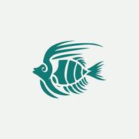 Coral Glow Tropical Fish Logo vector
