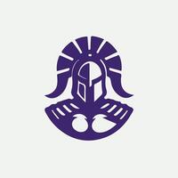 Gladiators Fury Linear Spartan Collection Logo Design vector