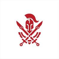Crest Linear Spartan Collection Logo Design vector