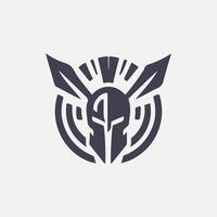 Iron Legacy Linear Spartan Collection Logo Design vector