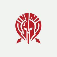 Blade of Linear Spartan Collection Logo Design vector