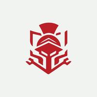 Warriors Line Linear Spartan Collection Design vector