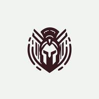 Shield Linear Spartan Collection Design vector