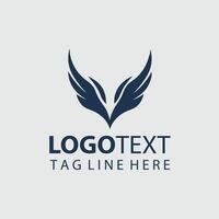 Aerial Ascend Wings Collection Logo Design vector