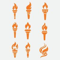 Ember light Torch Collection Logo vector