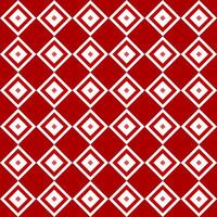 A red and white pattern with squares vector