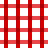A red and white checkered fabric pattern vector