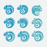 Camelo Glow chameleon collection logo vector