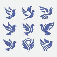 Graceful Dove dove collection logo vector