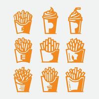 Crisp Crunch fries collection logo vector