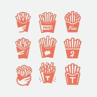Fries Spice fries collection logo vector