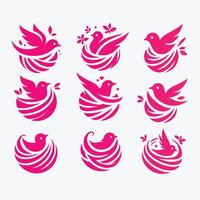 Nest Haven Nesing bird collection logo vector