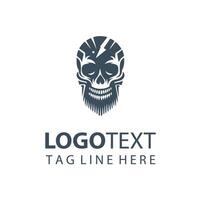 Thunder Strike skull design vector