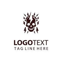 Static Volt skull design vector