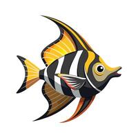 Unique Design of African Butterfly Fish vector