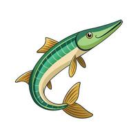 Impressive Artwork of Alligator Gar Fish vector