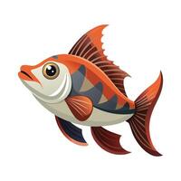 Striking Illustration of Albus Fish vector
