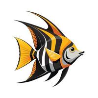 Charming Illustration of Angelfish Fish vector