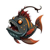 Dynamic Illustration of Anglerfish Fish vector