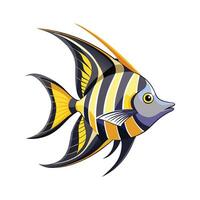 Stylish Art of Angelfish vector