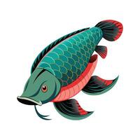 Stunning Artwork of Arapaima Fish vector
