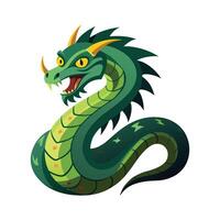 Dynamic Art of Basilisk Snakes vector