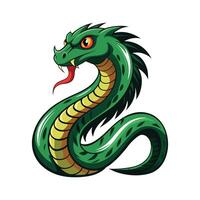 Stylish Illustration of Basilisk Snakes vector