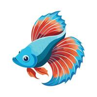 Stunning Design of Betta Splendens Fish vector