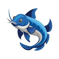 Dynamic Illustration of Blue Catfish vector