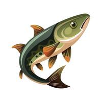 Elegant Design of Bowfin Fish vector