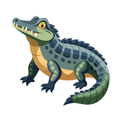 Stylish Artwork of Broadsnouted Caiman