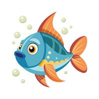 Stylish Design of Bubbly Fish vector