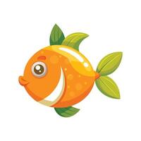 Elegant Artwork of Clementine Fish vector