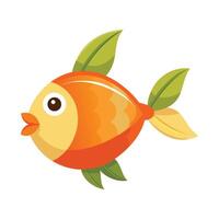 Dynamic Art of Clementine Fish vector