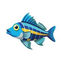 Dynamic Art of Cleaner Wrasse vector