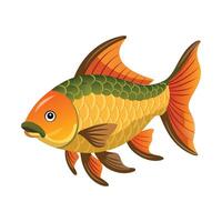 Charming Illustration of Common Carp vector