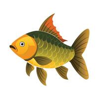 Dynamic Art of Common Carp vector