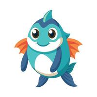 Dynamic Art of Cuddles Fish vector
