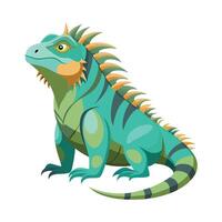 Charming Design of Fiji Crested Iguana vector