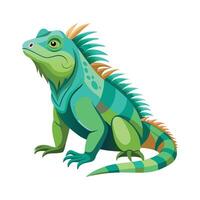 Stylish Illustration of Fiji Crested Iguana vector